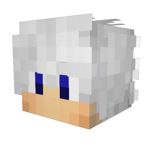 KurisumasUch Minecraft avatar head, 3D render