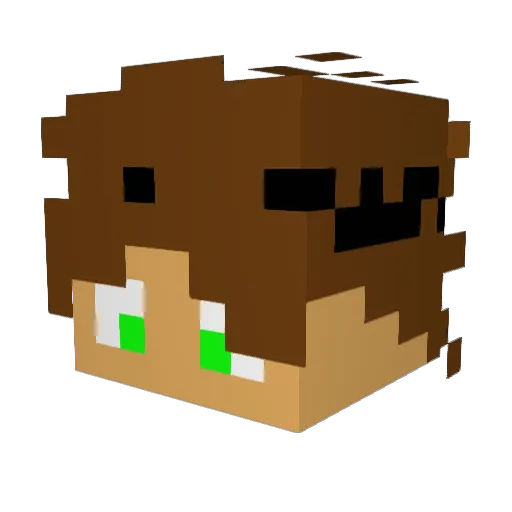 Kurius_ Minecraft avatar head, 3D render