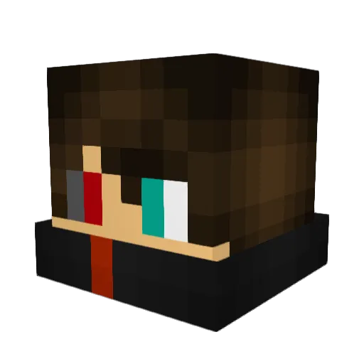 Kurkuma4Honor Minecraft avatar head, 3D render