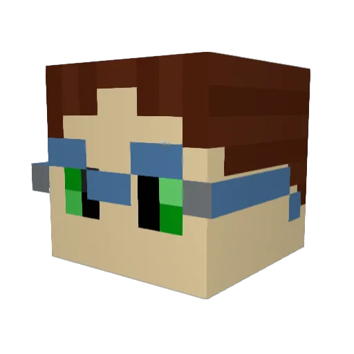 Kurmaid Minecraft avatar head, 3D render