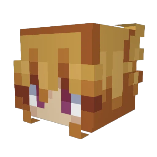Kuro2712 Minecraft avatar head, 3D render
