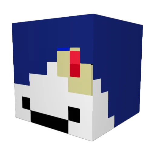 Kuro311 Minecraft avatar head, 3D render