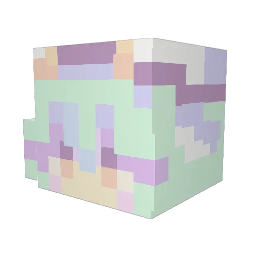 Kuro72 Minecraft avatar head, 3D render