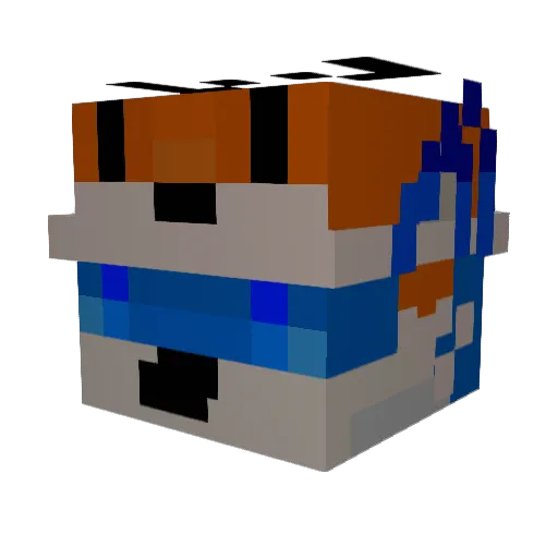 Kuro83060 Minecraft avatar head, 3D render
