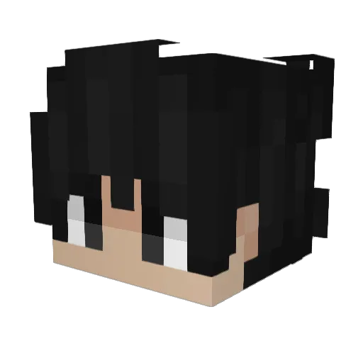 KuroAFK Minecraft avatar head, 3D render