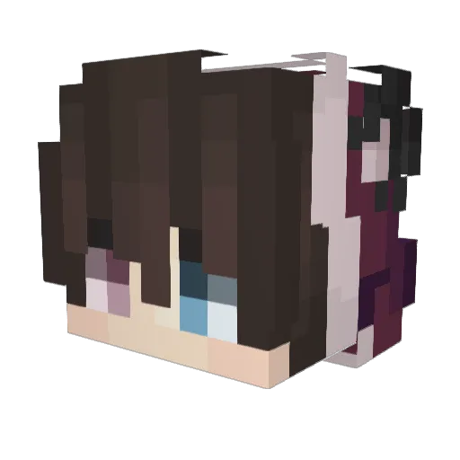 KuroBunny Minecraft avatar head, 3D render