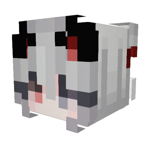 KuroCHAN72 Minecraft avatar head, 3D render