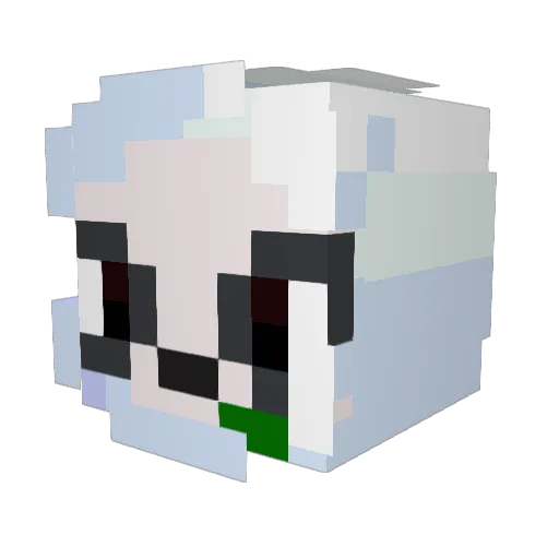 KuroChim Minecraft avatar head, 3D render