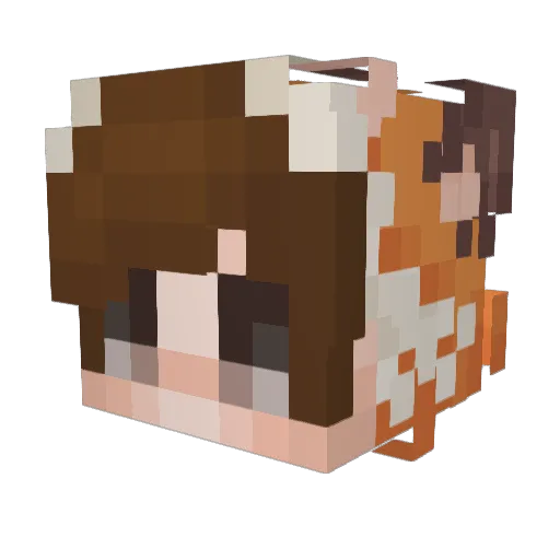 KuroDemon1 Minecraft avatar head, 3D render