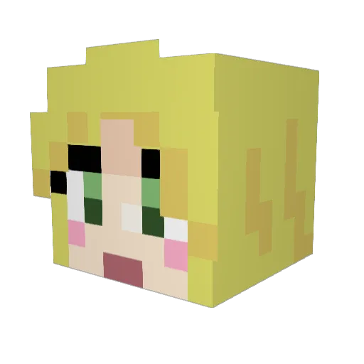 KuroDoggy Minecraft avatar head, 3D render