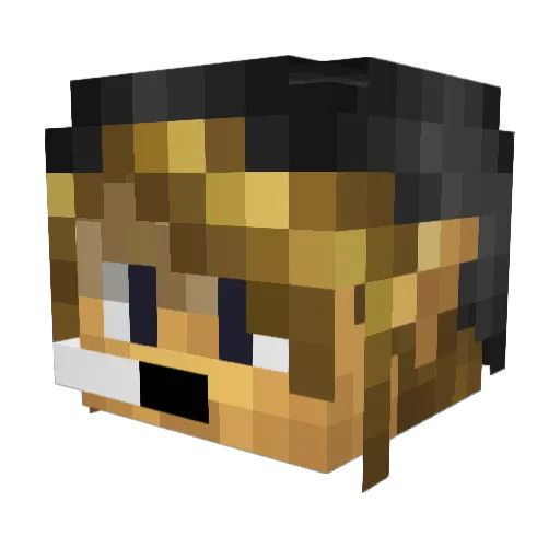 KuroFyre Minecraft avatar head, 3D render