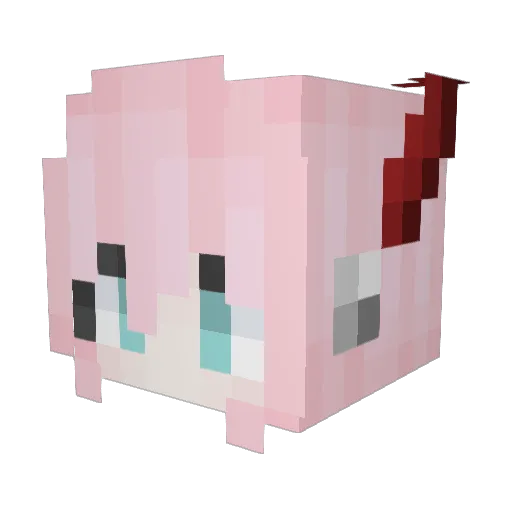 KuroGungnirXV Minecraft avatar head, 3D render