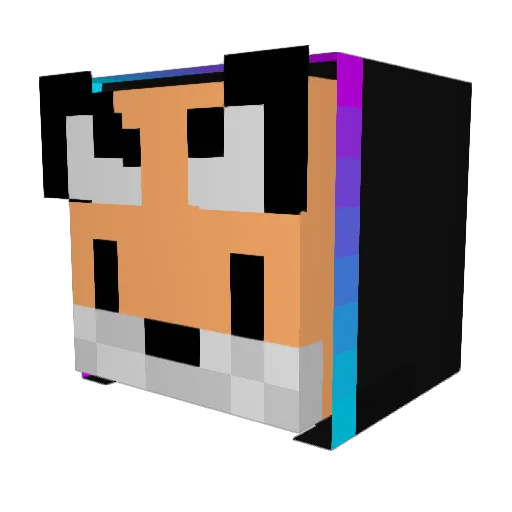 KuroKitsune04 Minecraft avatar head, 3D render