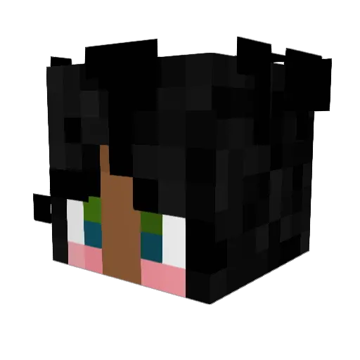 KuroKitsune8 Minecraft avatar head, 3D render