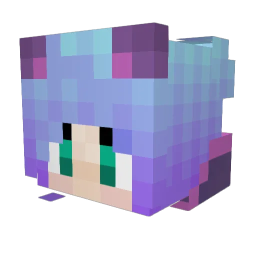 KuroNeko89 Minecraft avatar head, 3D render