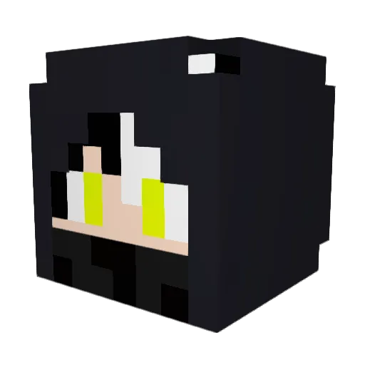 KuroNekross Minecraft avatar head, 3D render