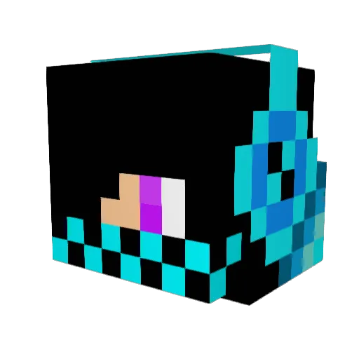 KuroSennin45 Minecraft avatar head, 3D render