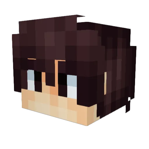 KuroT1k Minecraft avatar head, 3D render