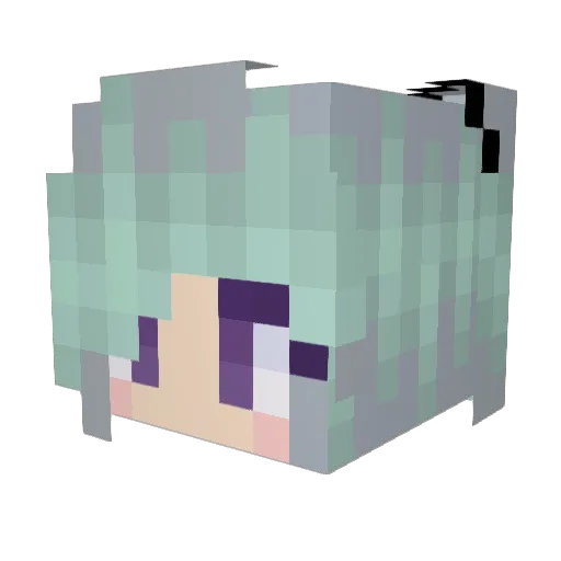 KuroTech Minecraft avatar head, 3D render