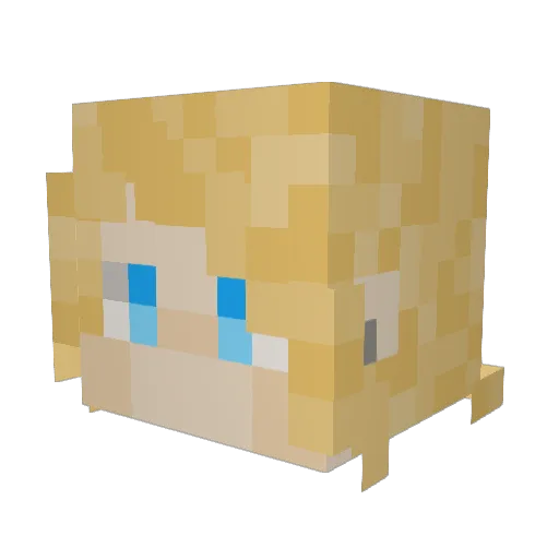 Kuro_Is_Doodlin Minecraft avatar head, 3D render