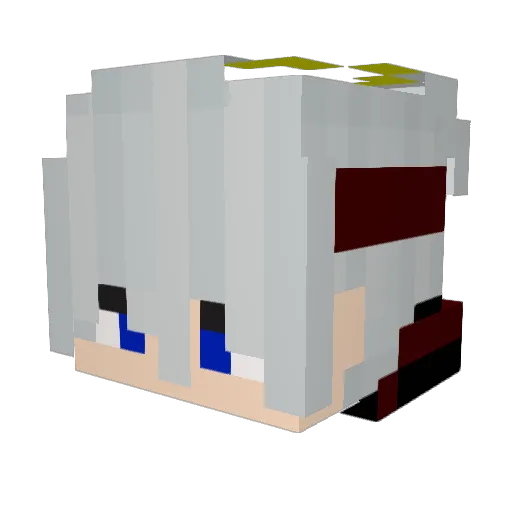 Kuro_Side666 Minecraft avatar head, 3D render