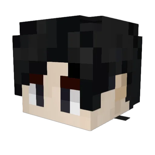 Kuro_TT Minecraft avatar head, 3D render