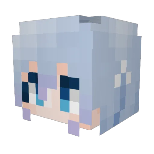 Kuro_celeste Minecraft avatar head, 3D render