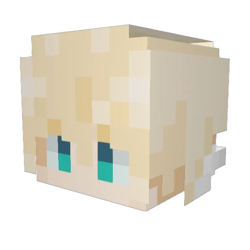 Kuro_ro Minecraft avatar head, 3D render