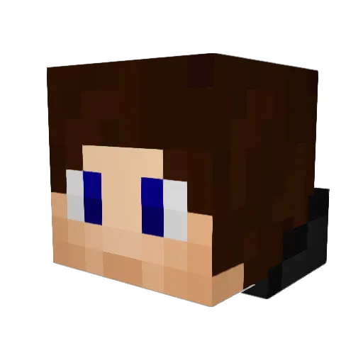 KuroaZ Minecraft avatar head, 3D render