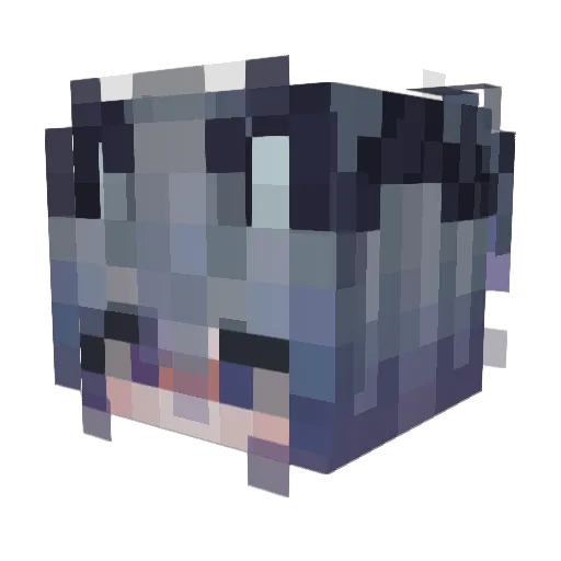 Kuroba1029 Minecraft avatar head, 3D render