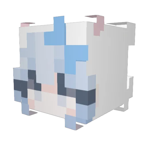 KurobuHam Minecraft avatar head, 3D render