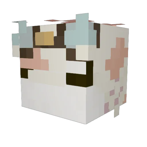 Kurobux Minecraft avatar head, 3D render