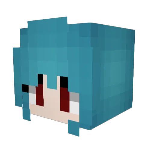 Kuroe347 Minecraft avatar head, 3D render