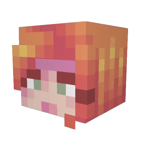 Kuroe_Blin Minecraft avatar head, 3D render