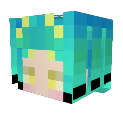 Kurogitsune_TL Minecraft avatar head, 3D render