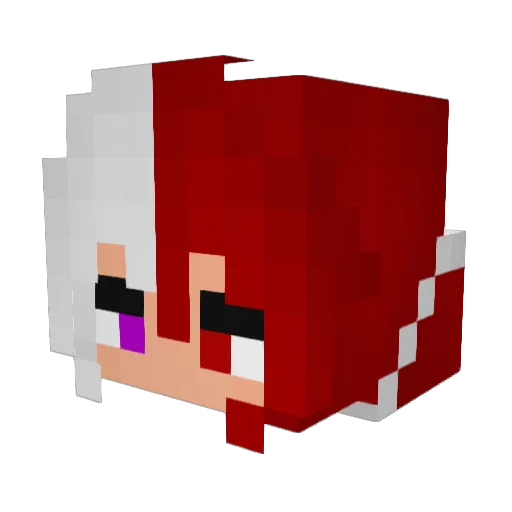 Kuroi2605 Minecraft avatar head, 3D render