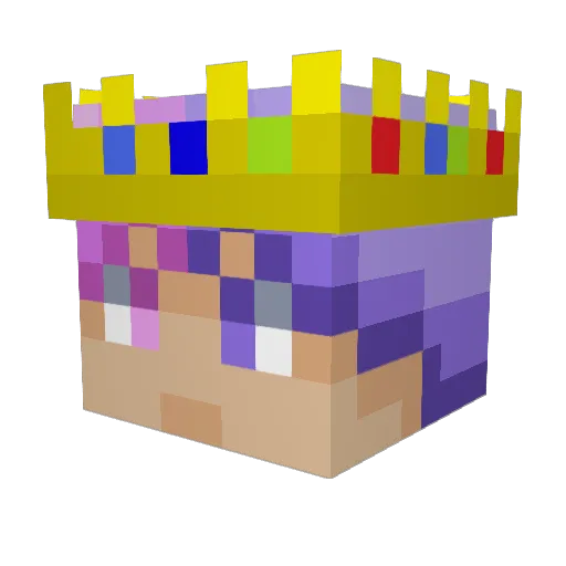 KuroiOkami_ Minecraft avatar head, 3D render