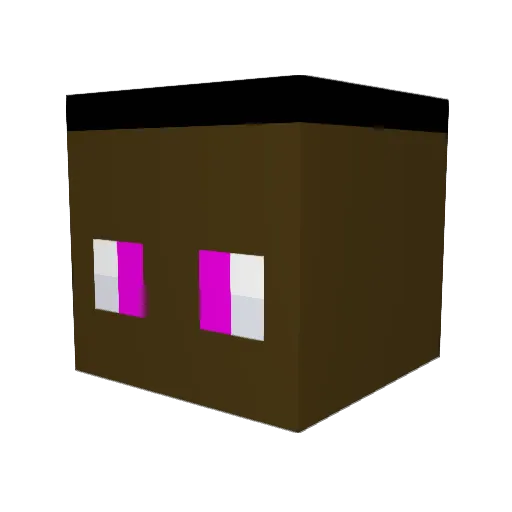 KuroiVon Minecraft avatar head, 3D render