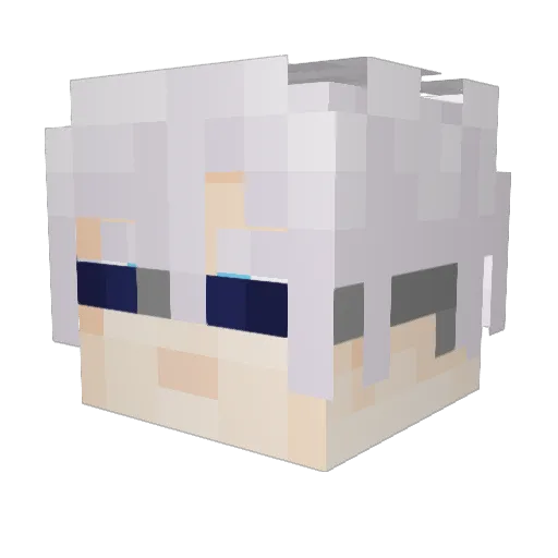 Kuroichito Minecraft avatar head, 3D render