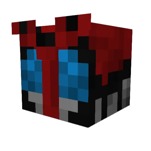KurokageRider Minecraft avatar head, 3D render