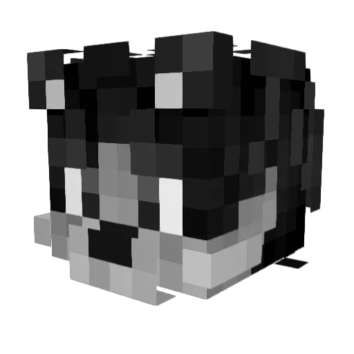 KurokamiLive Minecraft avatar head, 3D render
