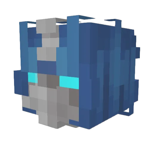 KurokoB Minecraft avatar head, 3D render