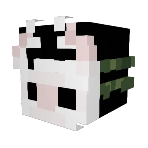 KurokoSama Minecraft avatar head, 3D render