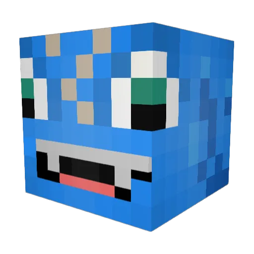 KurokoZ Minecraft avatar head, 3D render