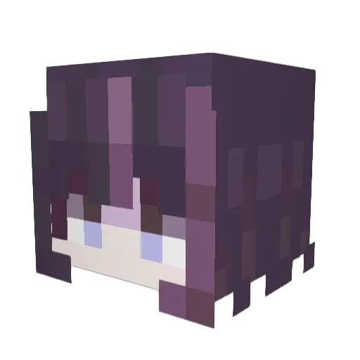 Kurokomi Minecraft avatar head, 3D render