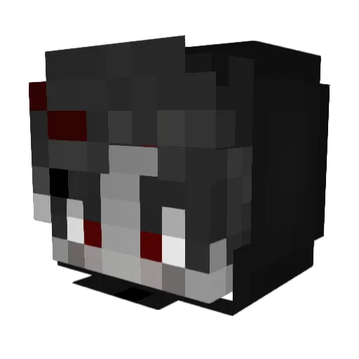 Kurolibar Minecraft avatar head, 3D render