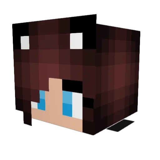 Kurolily Minecraft avatar head, 3D render