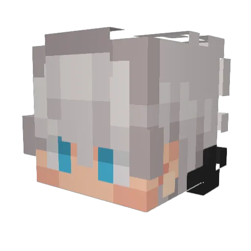 KuromaV2 Minecraft avatar head, 3D render