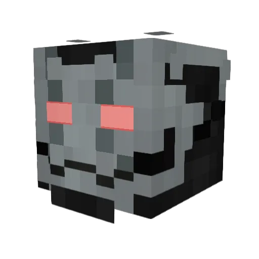 Kuromaros Minecraft avatar head, 3D render