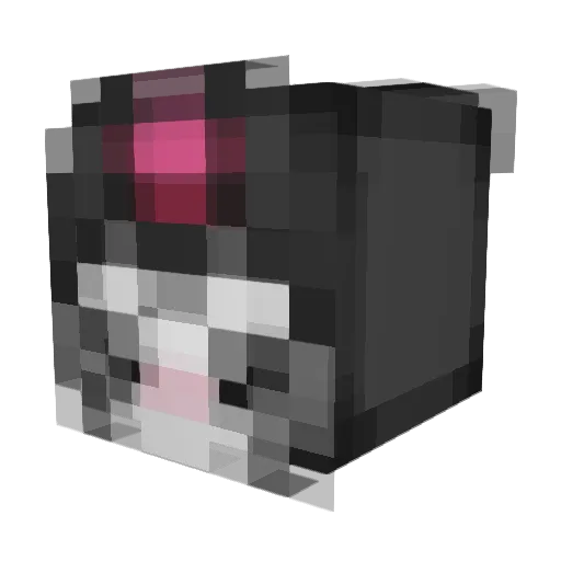 Kuromi418 Minecraft avatar head, 3D render